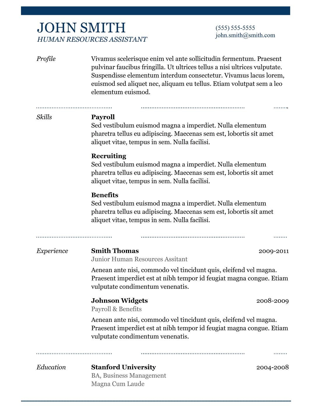 Best resume search terms